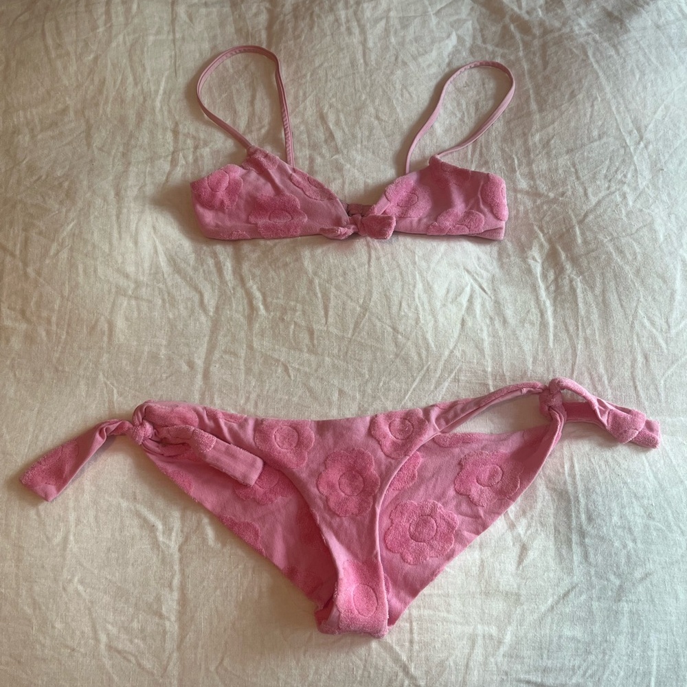 Frankie's Bikinis Pink Swimwear -  xs top and s bottom